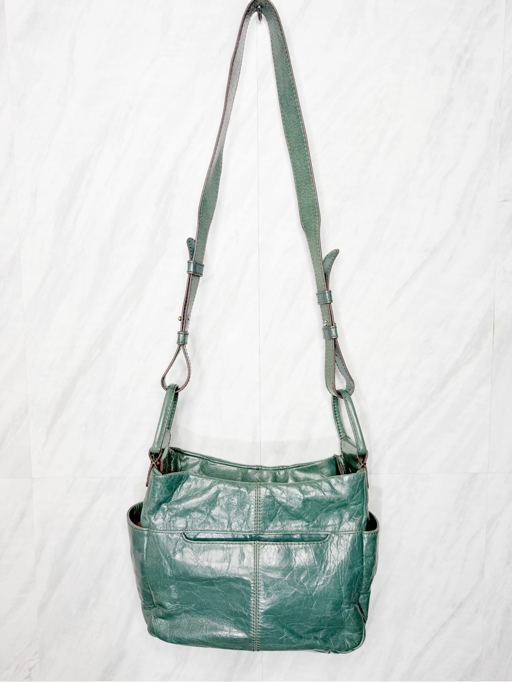 HOBO Sheila Emerald Green Leather Shoulder Bag